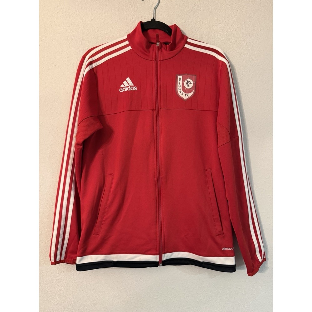 Men's Adidas Track‎ Tiro Climacool Jacket Dragons FC Full Zip Red Size Medium